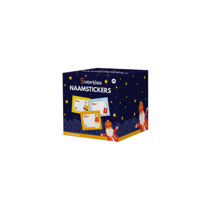 Sinterklaas naamstickers - 50 stickers