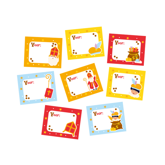 Sinterklaas naamstickers - 50 stickers