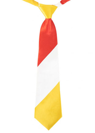 Carnival tie red/white/yellow - 40 x 10 cm