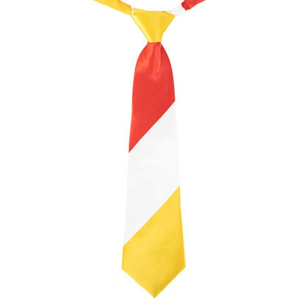 Carnival tie red/white/yellow - 40 x 10 cm