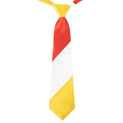 Carnaval stropdas rood/wit/geel - 40 x 10 cm