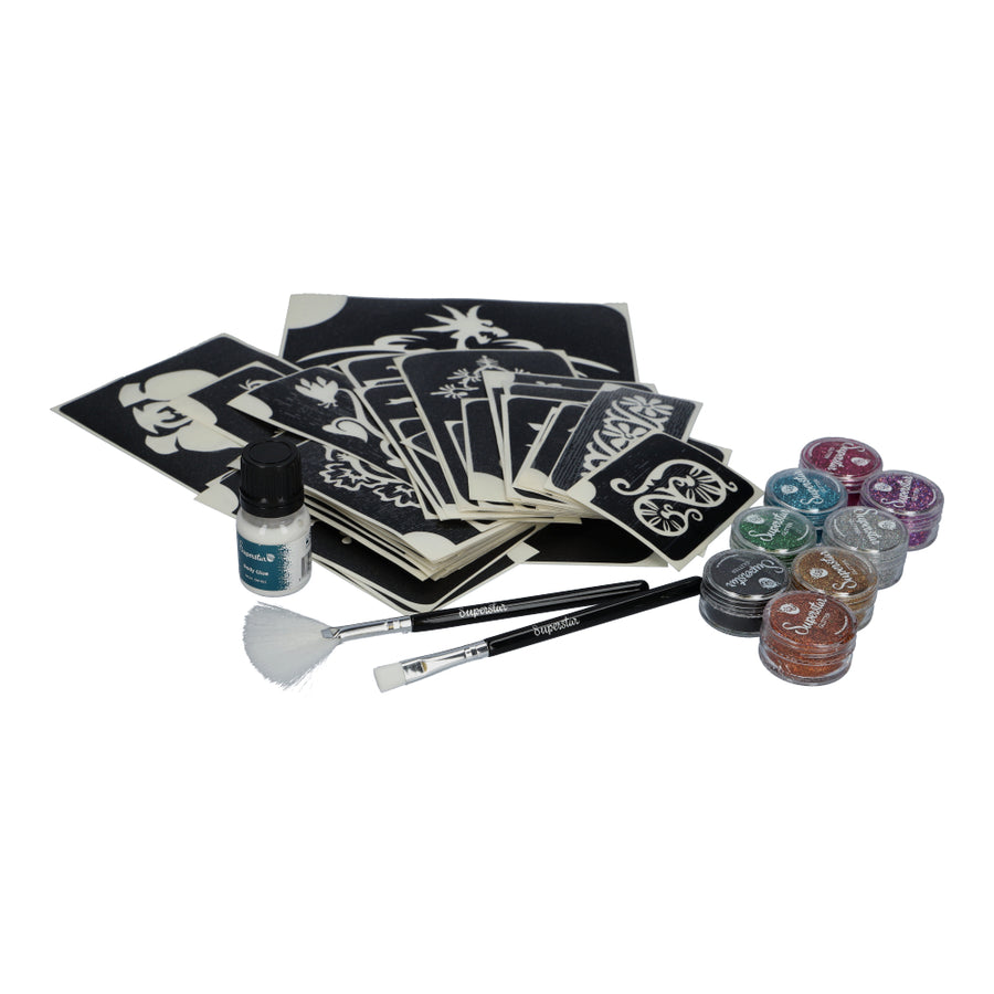 Superstar Big festival Pro kit voor glittertattoos