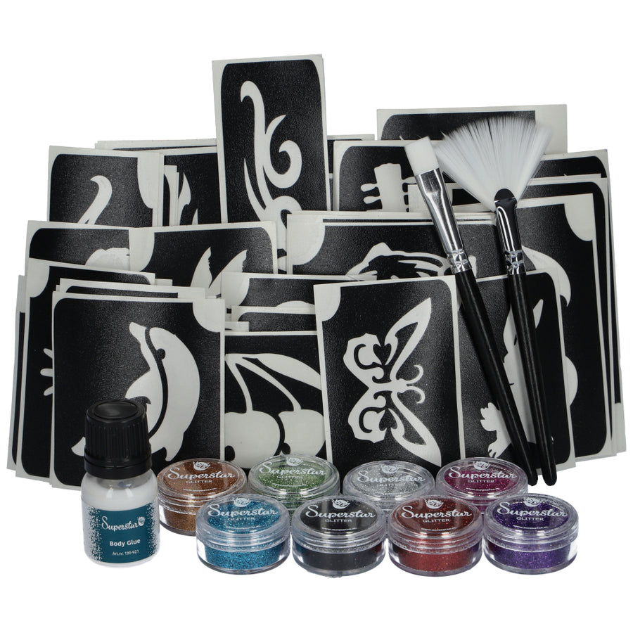 Superstar Big Party Pro kit voor glittertattoos