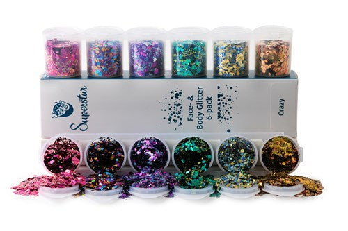 Superstar Chunky glitter 6-pack Crazy - 130 ml