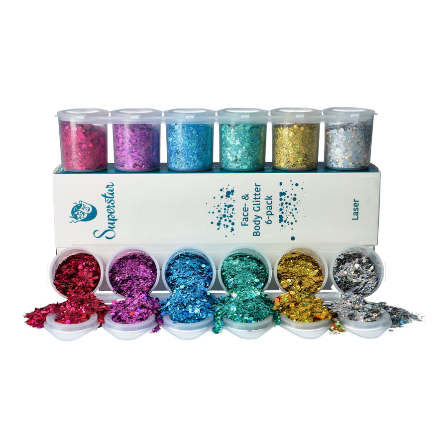 Superstar Chunky glitter 6-pack Laser - 130 ml