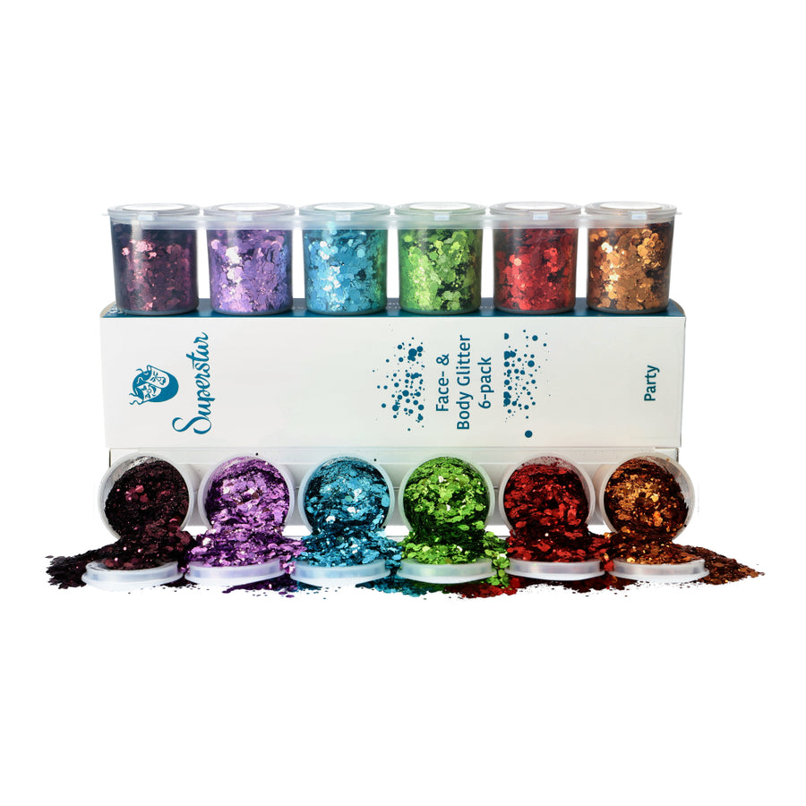 Superstar Chunky glitter 6-pack Party - 130 ml