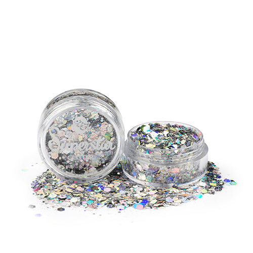 Superstar Chunky glitter Laser Silver - 8 ml