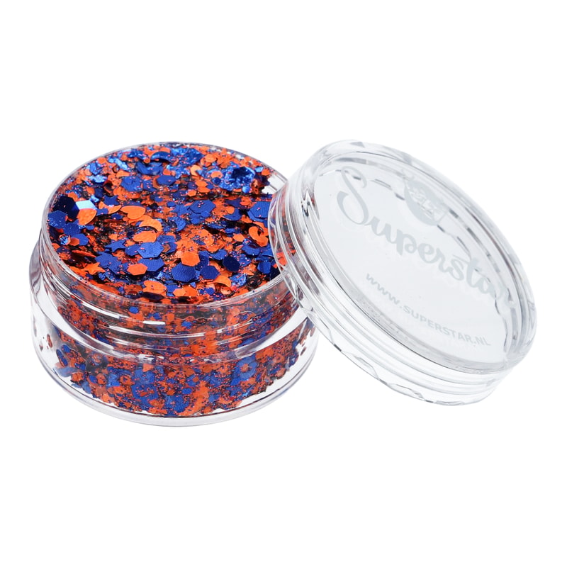 Superstar Chunky glittercrème Orange & Blue - Lampegat - 10 ml