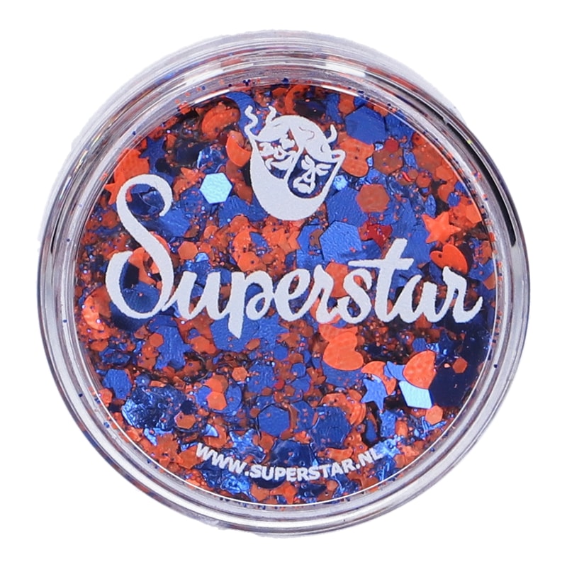 Superstar Chunky glittercrème Orange & Blue - Lampegat - 10 ml