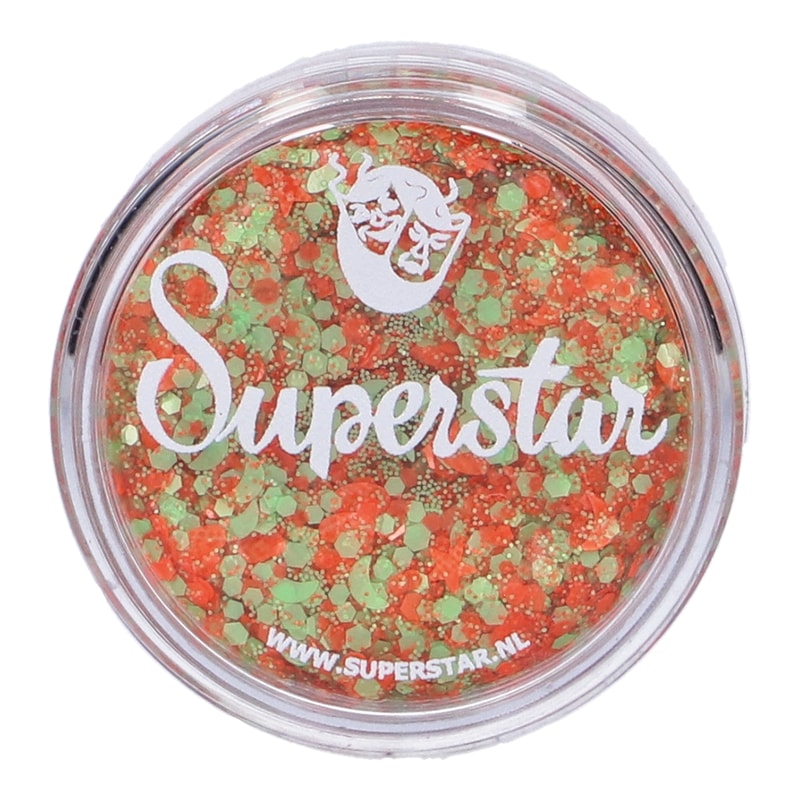 Superstar Chunky glittercrème Orange & Green - Kruikenstad - 10 ml