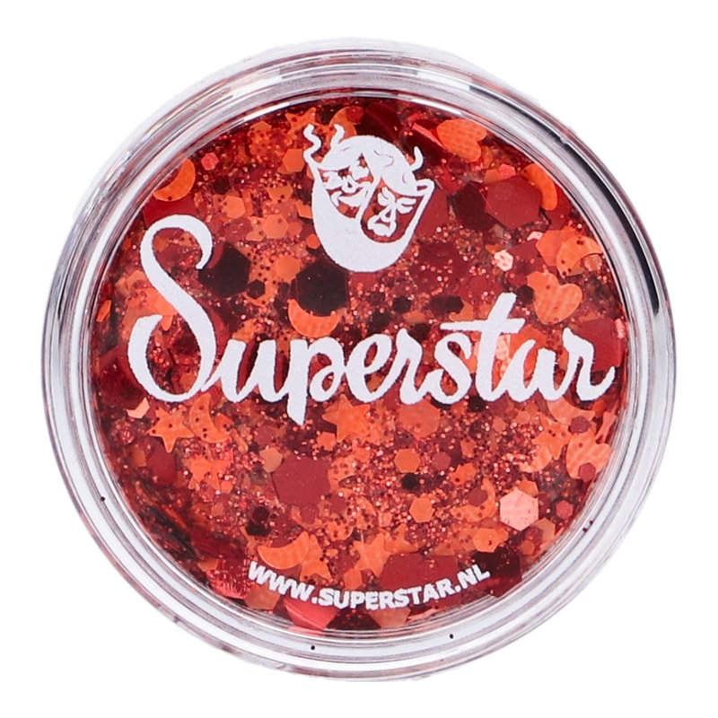 Superstar Chunky glittercrème Orange & Red - Kielegat - 10 ml