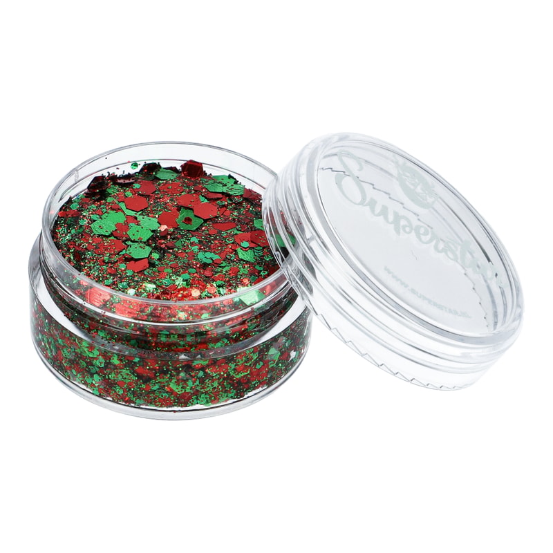 Superstar Chunky glittercrème Red & Green - 10 ml