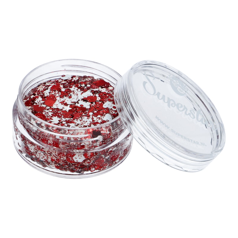 Superstar Chunky glittercrème Red & White - 10 ml