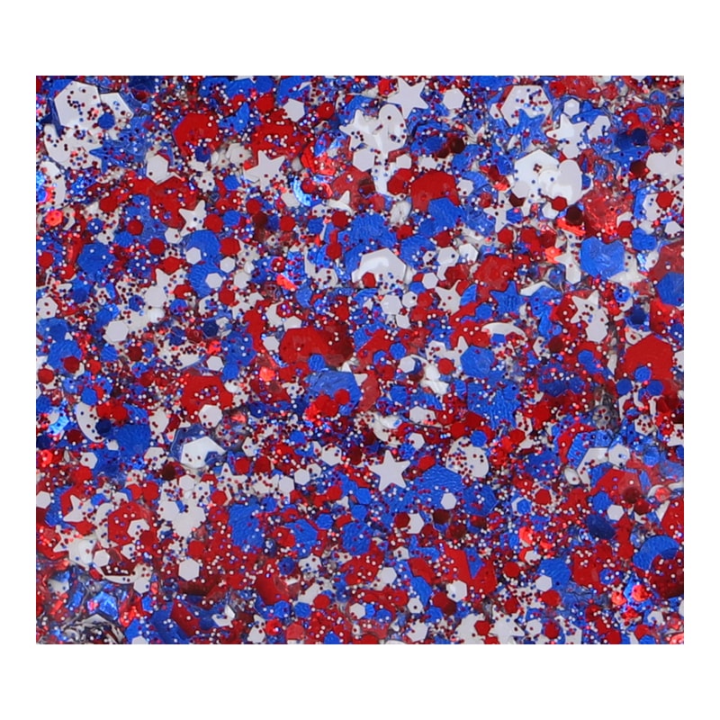 Superstar Chunky glittercrème Red, White & Blue - 10 ml