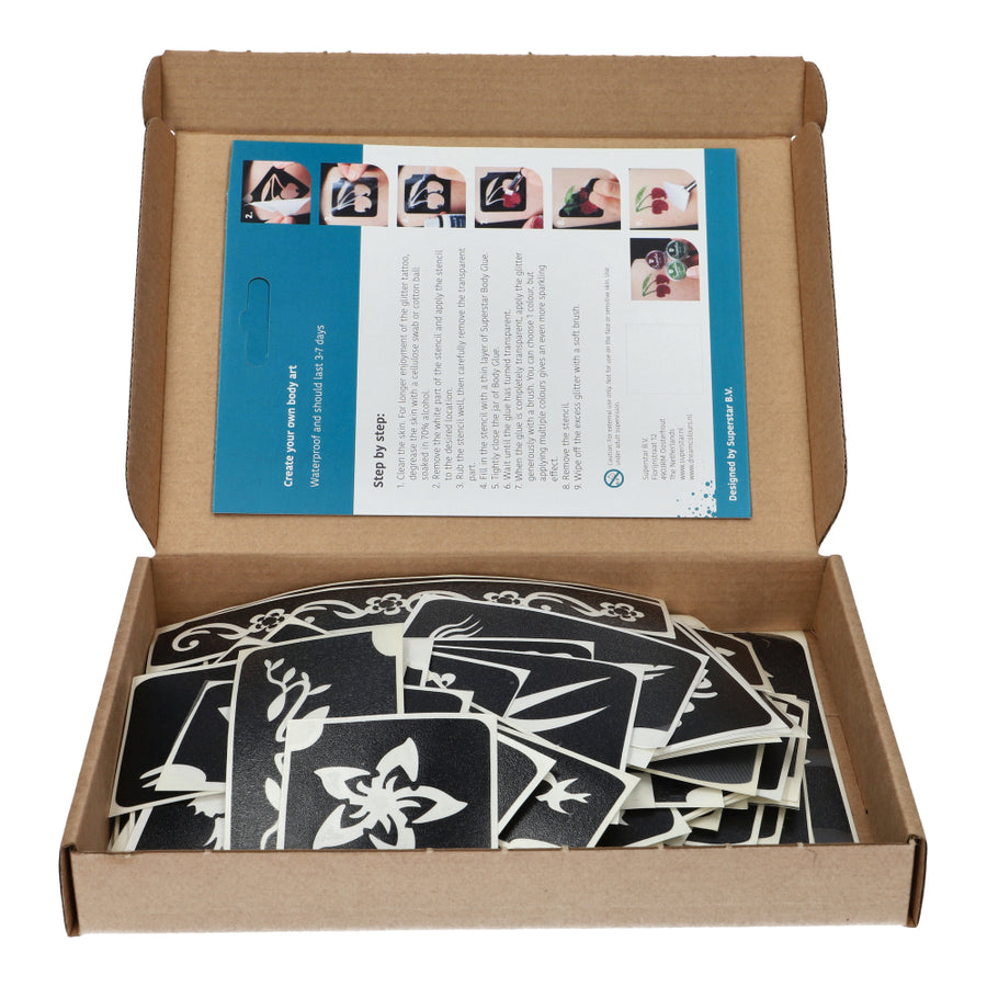 Superstar Festival Pro kit voor glittertattoos