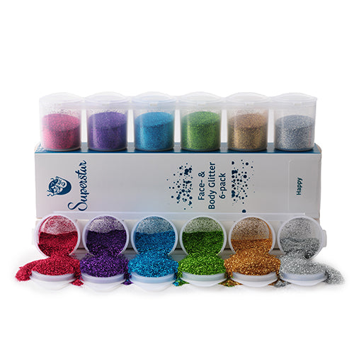 Superstar Glitter 6-pack Happy - 90 ml