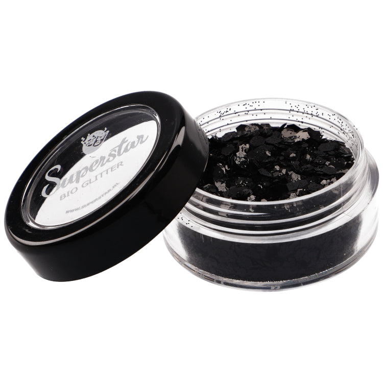 Superstar Glitter chunky biologisch afbreekbaar black - 6 ml