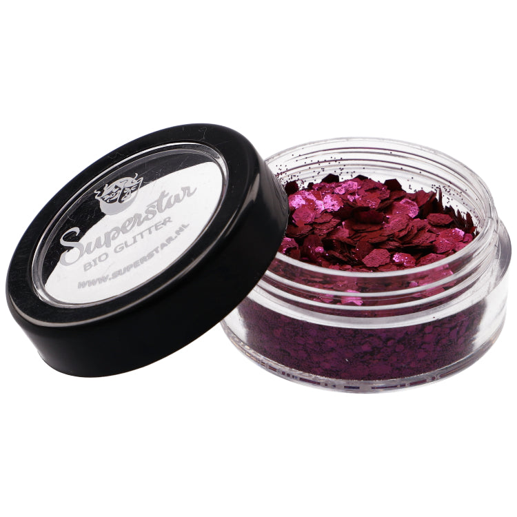 Superstar Glitter chunky biologisch afbreekbaar dark rose - 6 ml