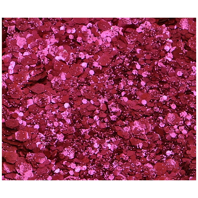 Superstar Glitter chunky biologisch afbreekbaar dark rose - 6 ml