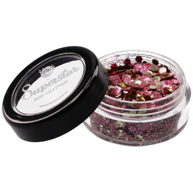 Superstar Glitter chunky biologisch afbreekbaar rose petals - 6 ml