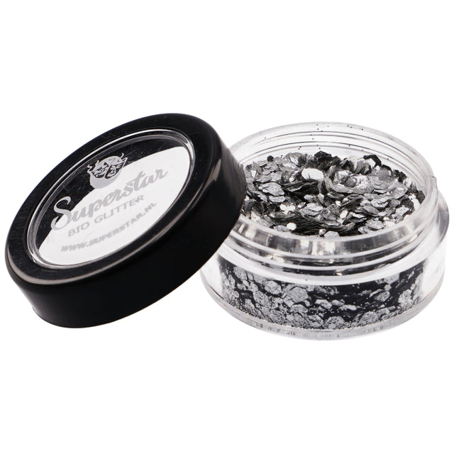 Superstar Glitter chunky biologisch afbreekbaar silver - 6 ml