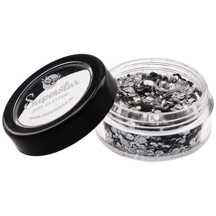 Superstar Glitter chunky biologisch afbreekbaar silver - 6 ml
