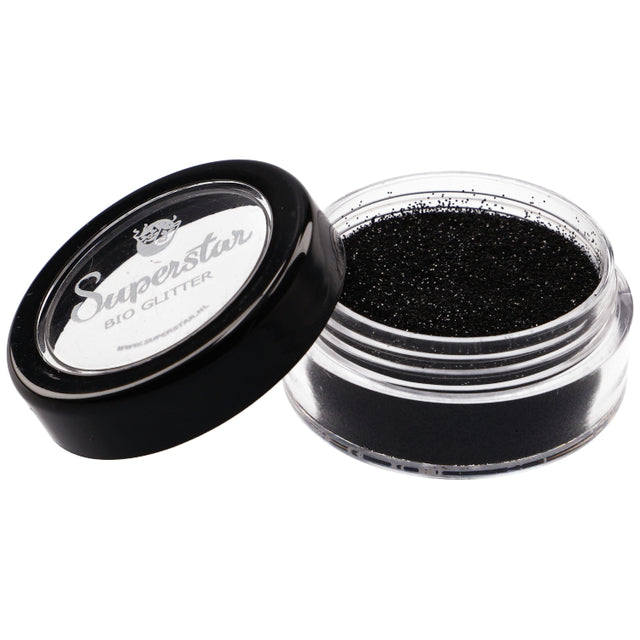 Superstar Glitter fine biologisch afbreekbaar black - 6 ml