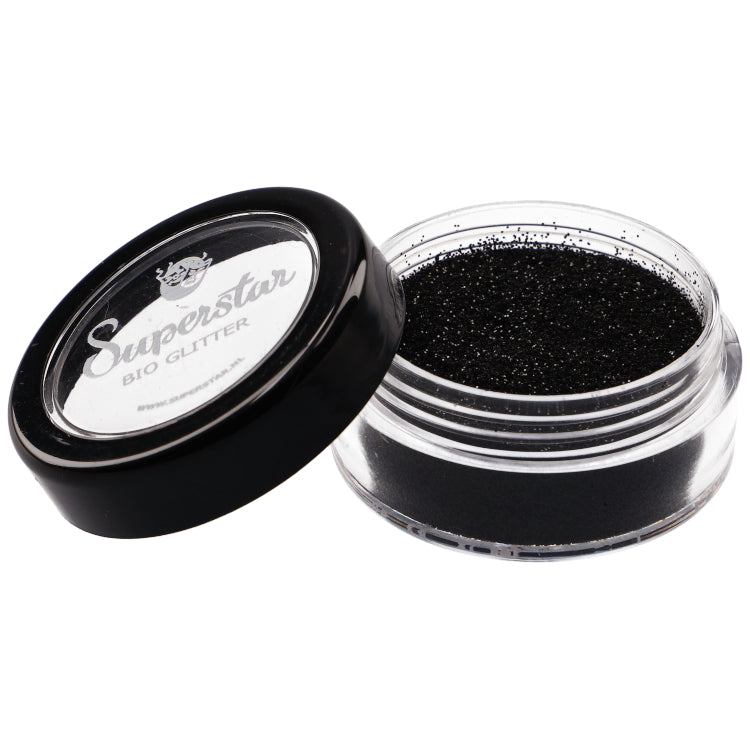 Superstar Glitter fine biologisch afbreekbaar black - 6 ml
