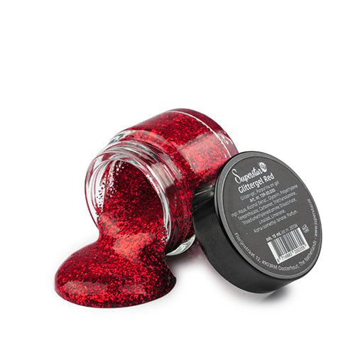 Superstar Glittergel rood - 15 ml