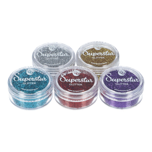 Superstar Glitterset basis voor Glitter tattoo - 5 x 5 ml