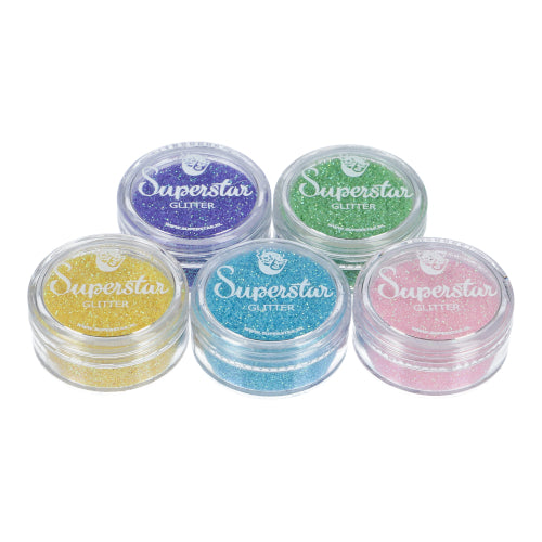 Superstar Glitterset Unicorn pastel voor Glitter tattoo - 5 x 5 ml