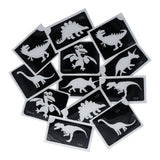 Superstar Glittertattoo sjablonen Dino (12st)