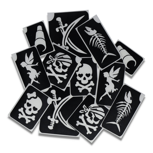 Superstar Glittertattoo Sjablonen Piraten (12st)