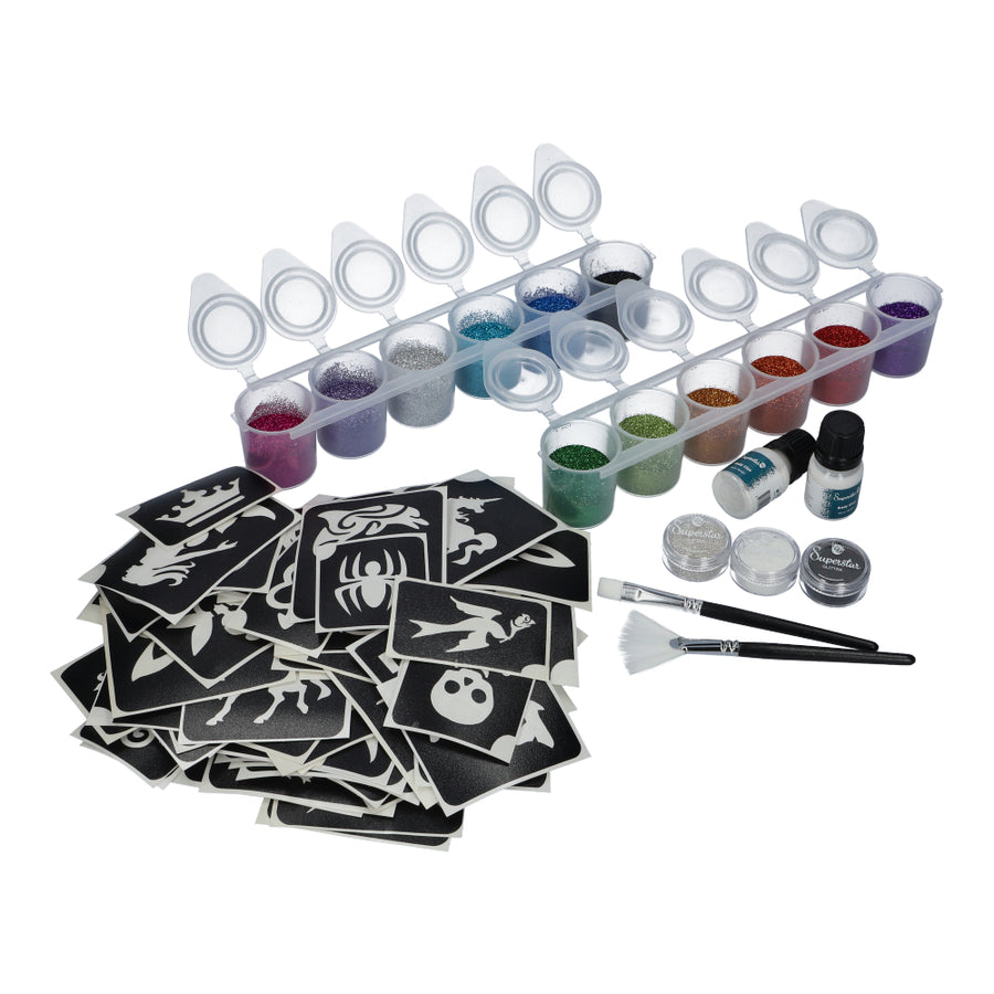 Superstar Pro kit voor glittertattoos