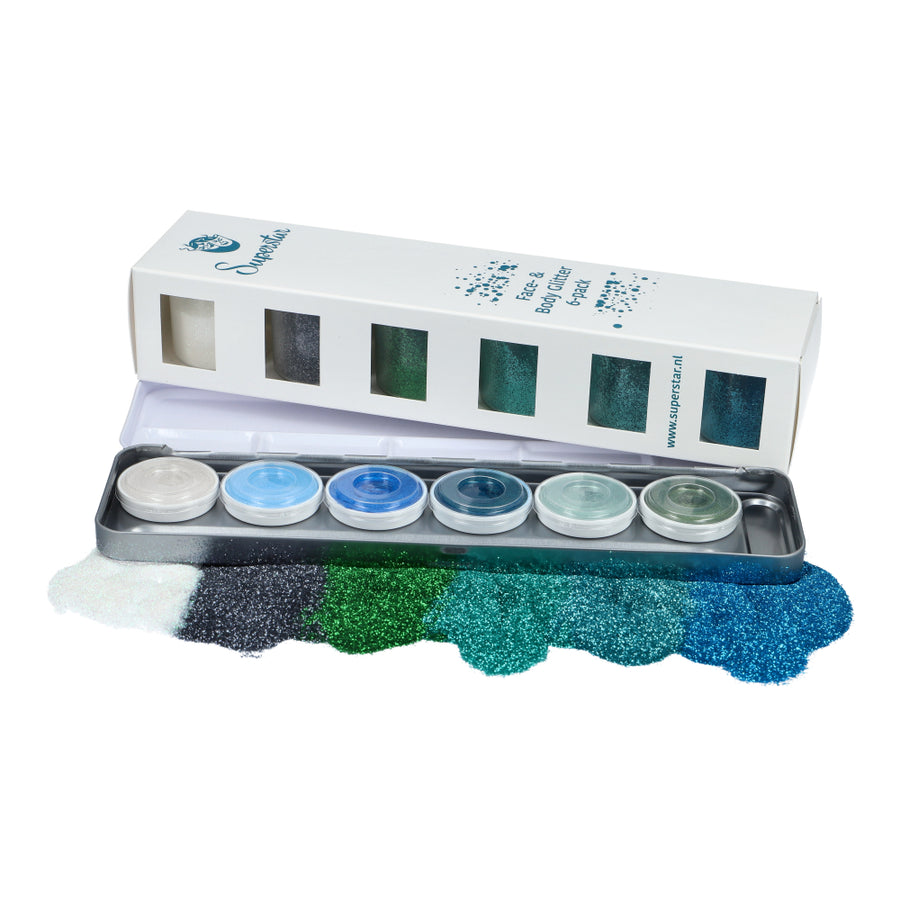 Superstar Schminkpalet Blue Lagoon - 6 kleuren - 6 x 5 gram