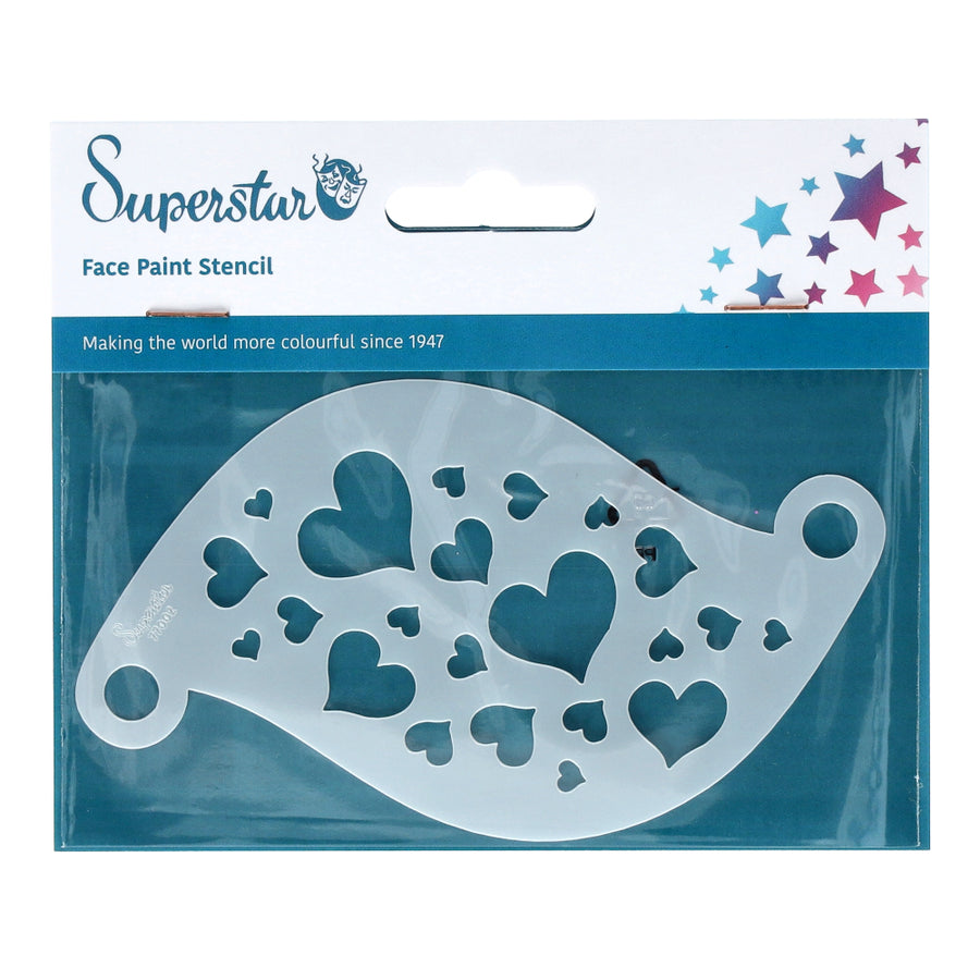 Superstar Schminksjabloon Hearts