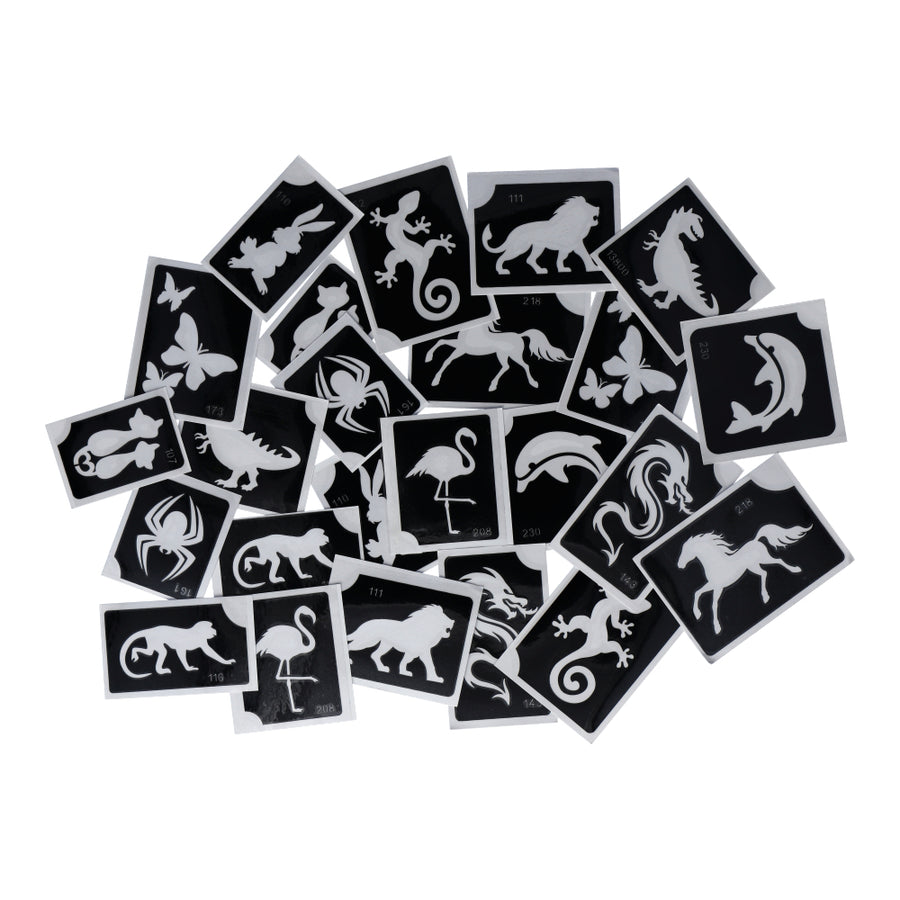 Superstar XL Glittertattoo sjablonen Animal (24 st)