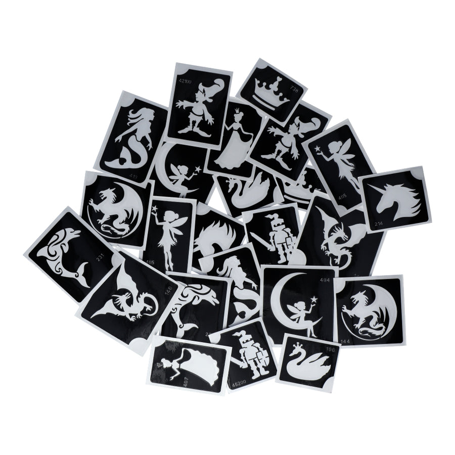 Superstar XL Glittertattoo sjablonen Fantasy Fairytale (24 st)
