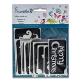 Superstar XL Glittertattoo sjablonen Kerst (24 st)