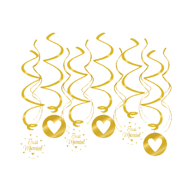 Just Married swirl slingers