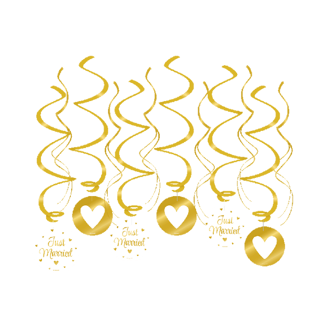 Just Married swirl slingers