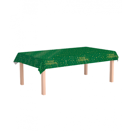 Kerst tafelkleed Merry Christmas - groen