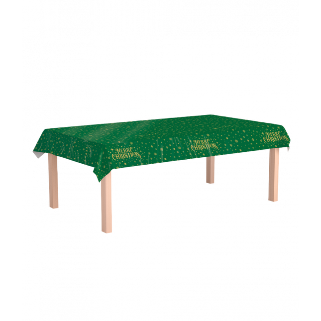 Kerst tafelkleed Merry Christmas - groen