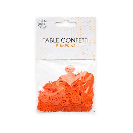 Halloween - Tafelconfetti oranje pompoenen - 14 gram