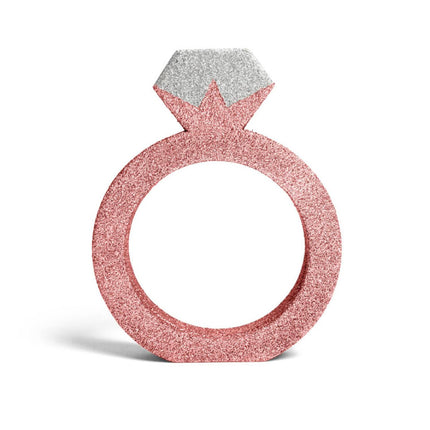 Tafeldecoratie ring roségoud - 16 x 20 x 3 cm