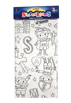 Sinterklaas tafelkleed inkleurbaar - 220 x 138 cm