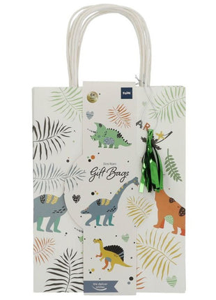 Dino Paper Party Bags - Pack of 6 - 27 x 20 cm - ROAR