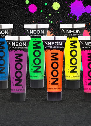 Face & Body paint giftset - NEON UV (6x 12 ml)