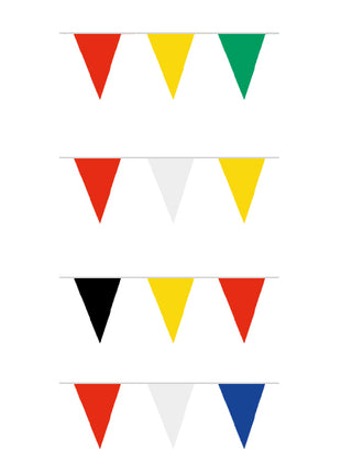 Bunting - 10 meters - 20 x 30 cm - three-colored