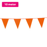 Vlaggenlijn / slinger - 10 meter - oranje vlaggetjes